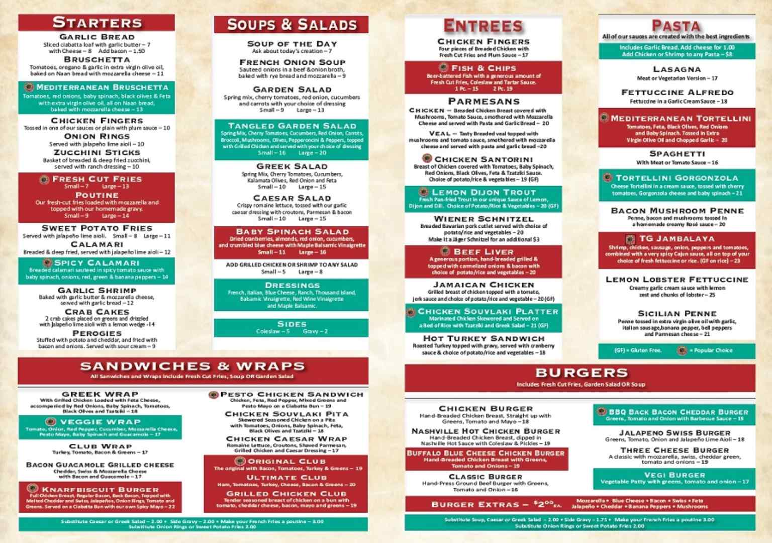 Our Menu